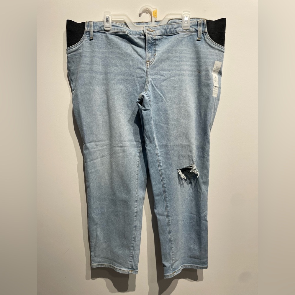 Isabel Maternity Pants Low Rise Under the Belly 80’s Slim Straight Size 17 NWT